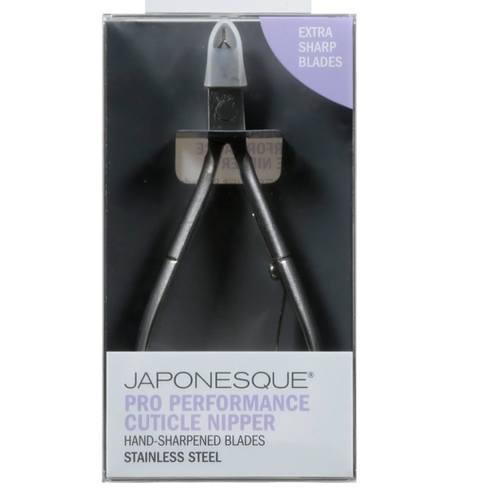 Japonesque Pro Performance Stainless Steel Cuticle Nipper, Black - NEW